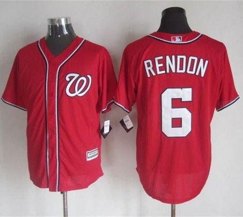 Nationals #6 Anthony Rendon Red New Cool Base Stitched MLB Jersey - Click Image to Close